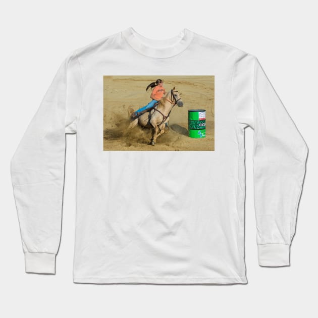 Barrel Racer Long Sleeve T-Shirt by joesaladino